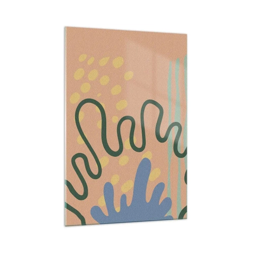 Billede på glas - Abstraktion: naturens mangfoldighed - 70x100 cm