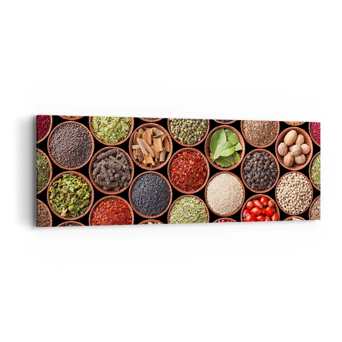 Lærredstryk - Billede på lærred - Alle verdens smage - 90x30 cm