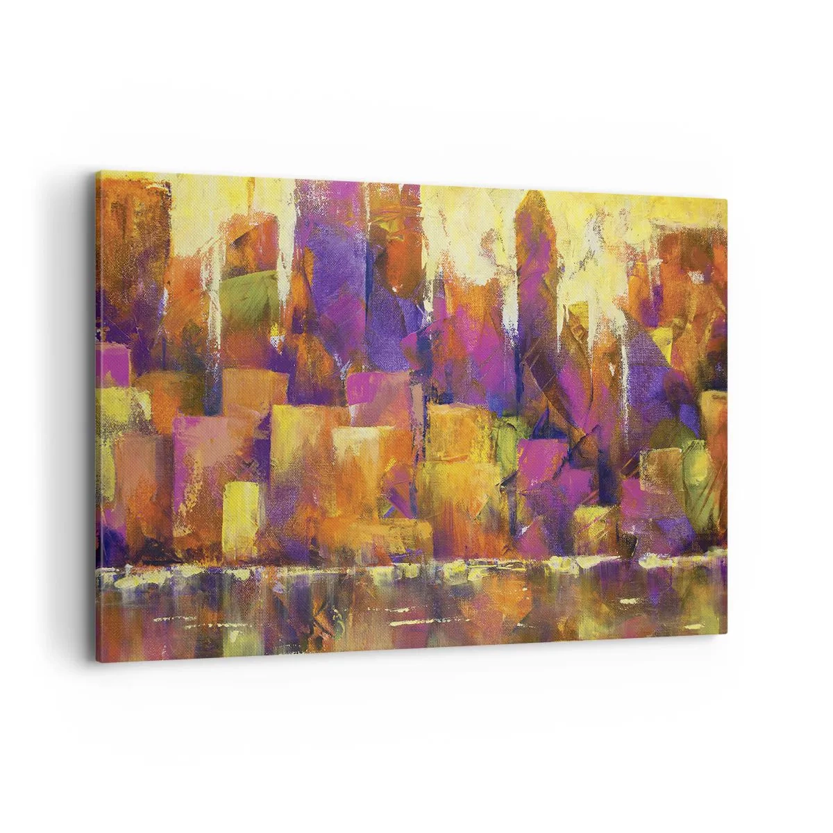Lærredstryk - Billede på lærred - Metropolitansk sammensætning - 120x80 cm