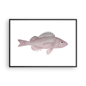 Plakat i sort ramme - Fisk med store øjne - 100x70 cm