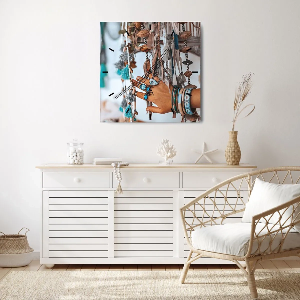 Vægur, Uret - Lokale skatte - 40x40 cm