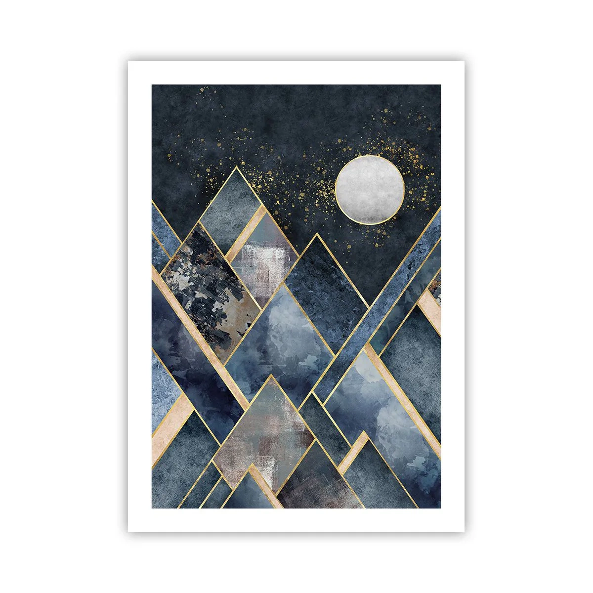 Plakat - Geometrisk landskab - 50x70 cm