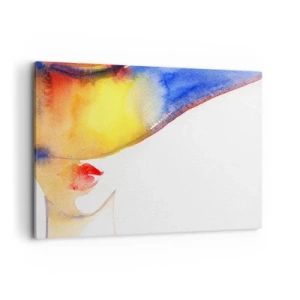 Lærredstryk - Billede på lærred - Portræt af en dame    - 120x80 cm