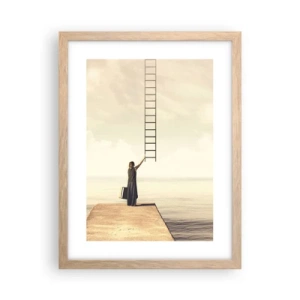 Plakat i ramme af lyst egetræ - En magisk rejse - 30x40 cm