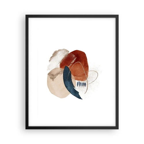 Plakat i sort ramme - Oval sammensætning - 40x50 cm