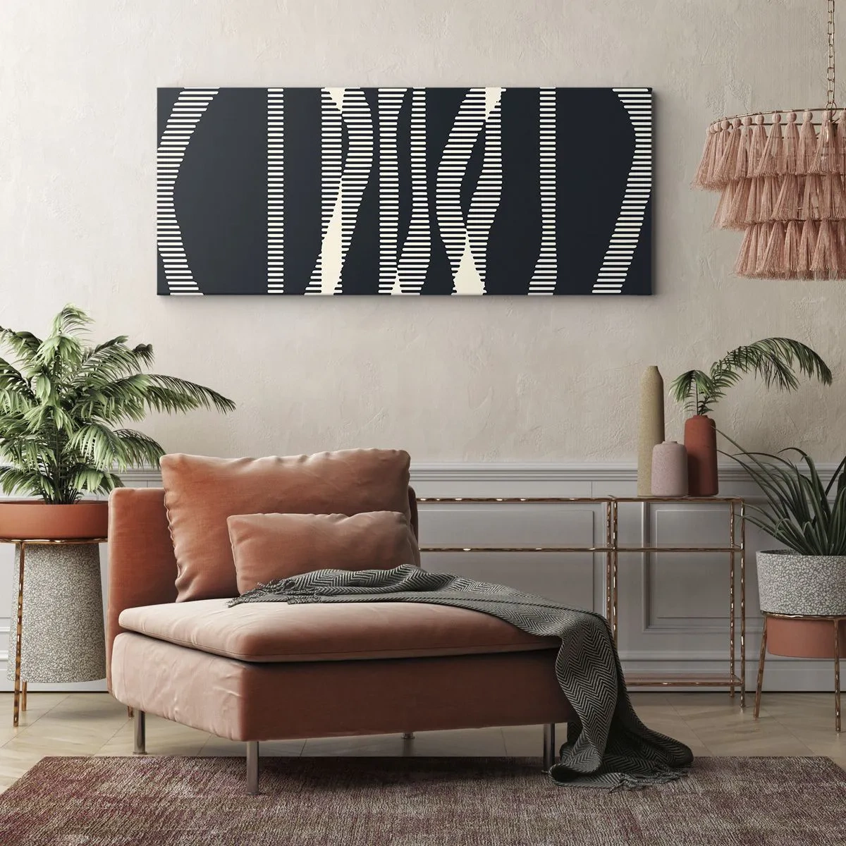 Lærredstryk - Billede på lærred - Forsøg på at bryde igennem mørket - 100x40 cm