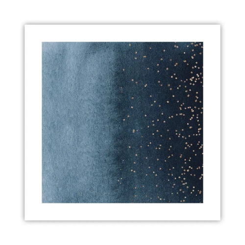 Plakat - Sammensætning - blå faser - 40x40 cm