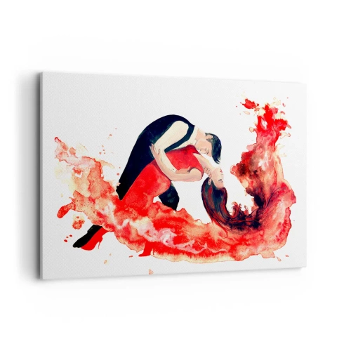 Lærredstryk - Billede på lærred - Tango - en sensuel bølge - 120x80 cm