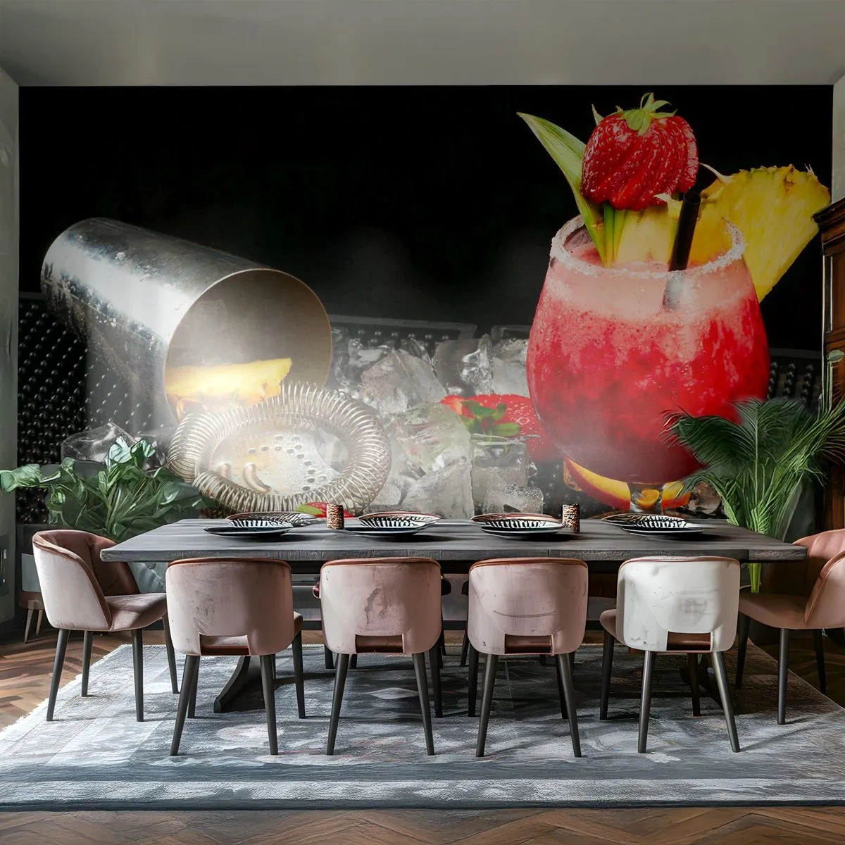 Fototapet Premium Canvas - Fremkald smagen - Drikke, Cocktail, Shaker - 250x175 cm