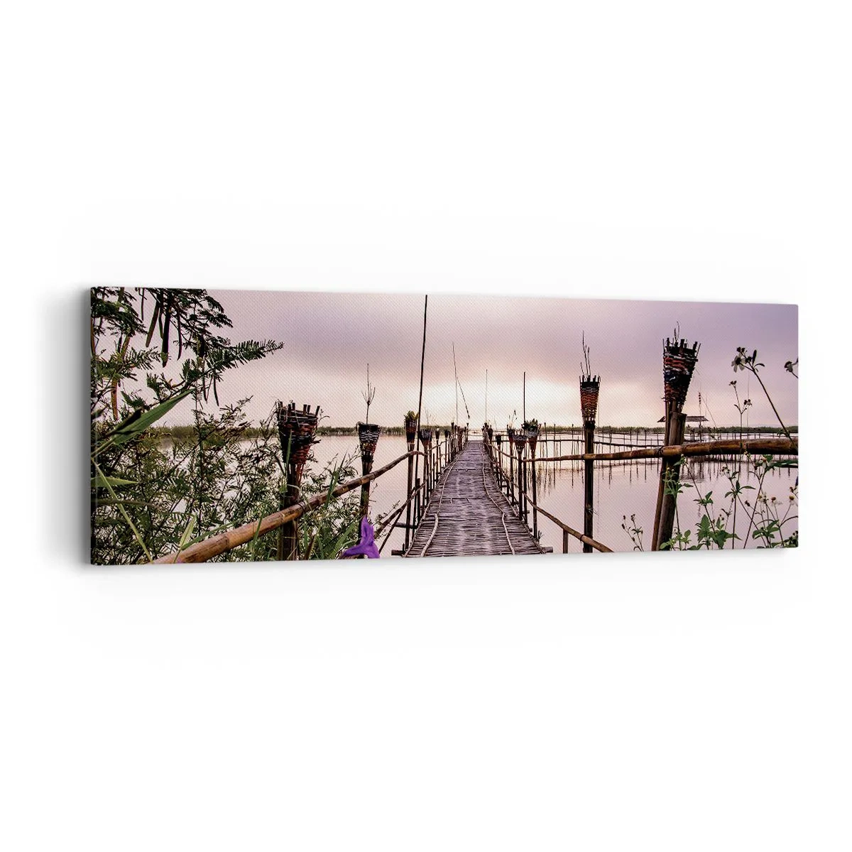 Lærredstryk - Billede på lærred - Den stille og rolige atmosfære i Asien - 90x30 cm