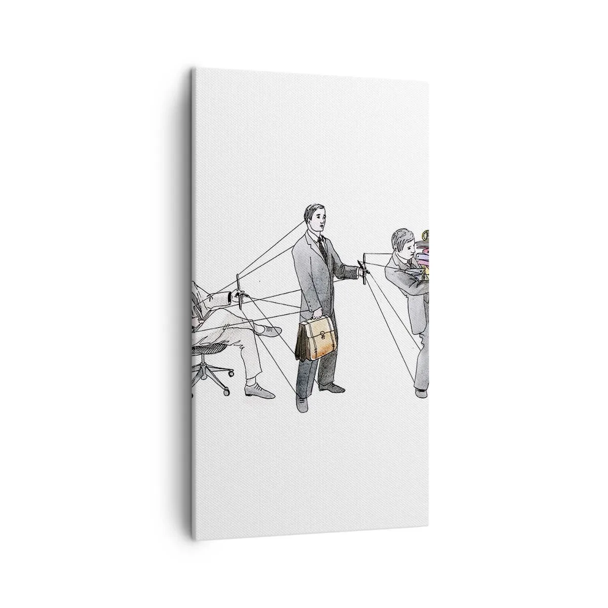 Lærredstryk - Billede på lærred - Enhver har sin herre - 45x80 cm