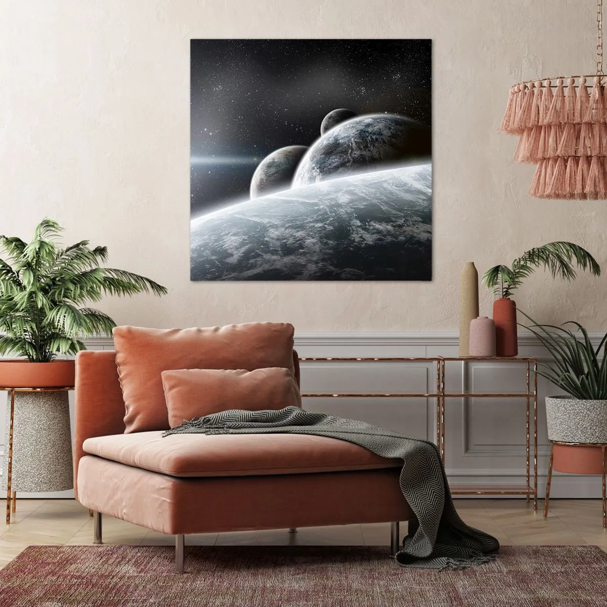 Lærredstryk - Billede på lærred - Sfærernes kosmiske musik - 50x50 cm