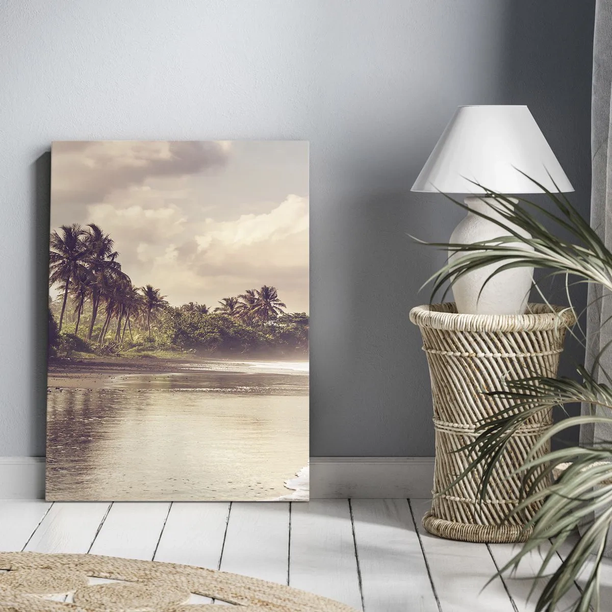 Lærredstryk - Billede på lærred - Kærtegner bølgerne - 50x70 cm