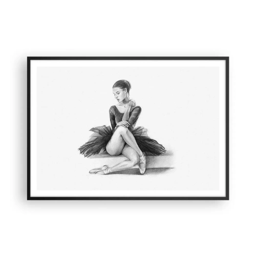 Plakat i sort ramme - Fortryllet af dans - 100x70 cm