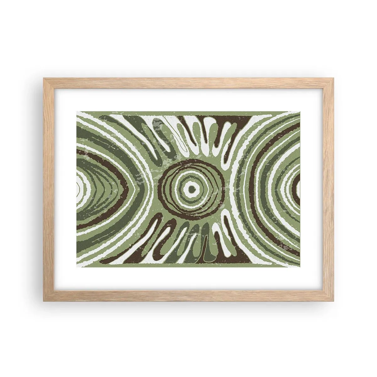 Plakat i ramme af lyst egetræ - Eksplosion af følelser - 40x30 cm