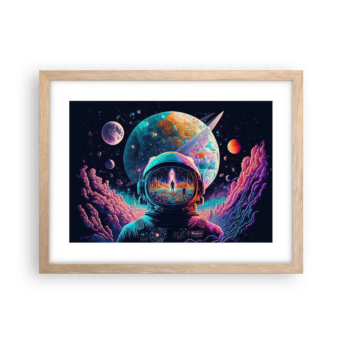 Plakat i ramme af lyst egetræ - Filosoffer har aldrig drømt - 40x30 cm