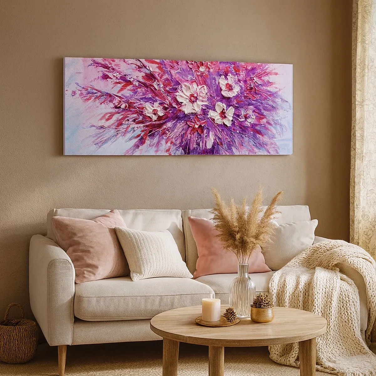 Lærredstryk - Billede på lærred - Uskyld og lidenskab - 100x40 cm