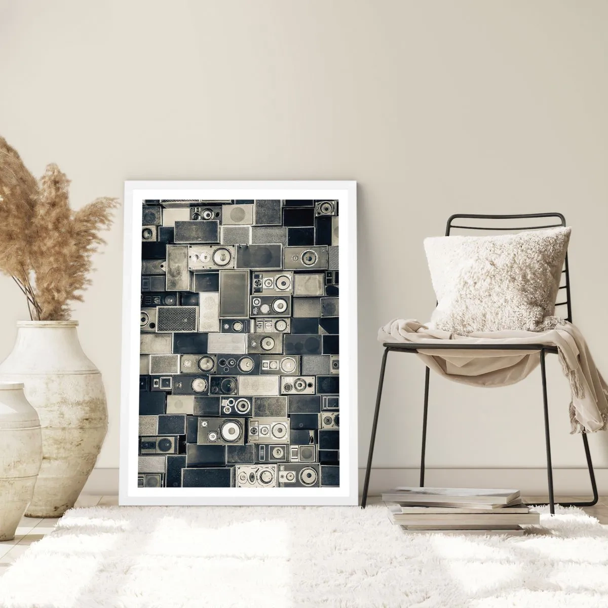 Plakat i hvid ramme - Og alt er i orden - 50x70 cm