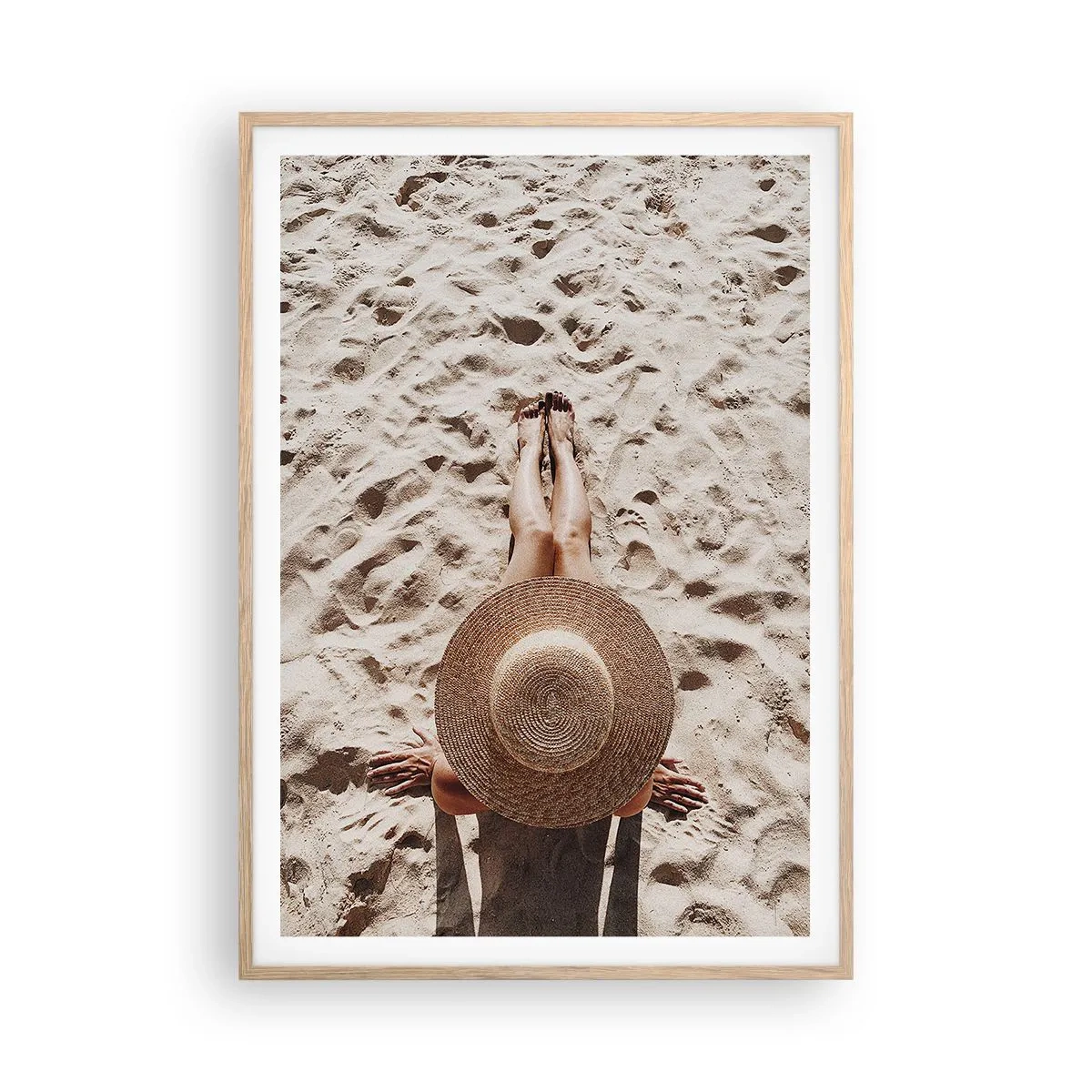 Plakat i ramme af lyst egetræ - En drømmes tid - 70x100 cm