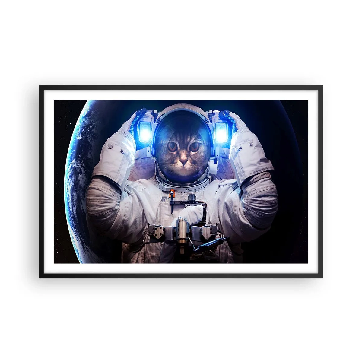 Plakat i sort ramme - Houston, I har et problem - 91x61 cm