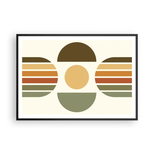 Plakat i sort ramme - I jordfarver - 100x70 cm