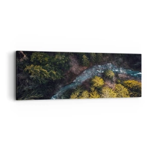 Lærredstryk - Billede på lærred - Hurtigt, stadig hurtigere - 90x30 cm