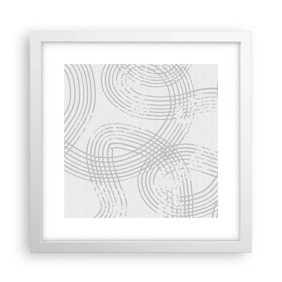 Plakat i hvid ramme - Der er ingen lige vej - 30x30 cm