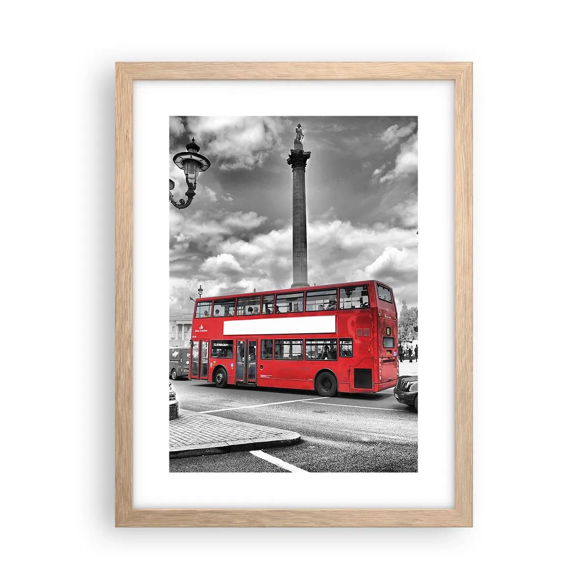 Plakat i ramme af lyst egetræ - Byens sande livsnerve - 30x40 cm