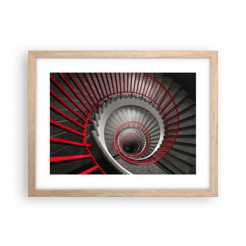 Plakat i ramme af lyst egetræ - Arkitektoniske lege - 40x30 cm