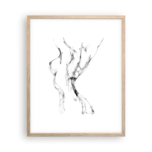 Plakat i ramme af lyst egetræ - Smuk og stærk - 40x50 cm