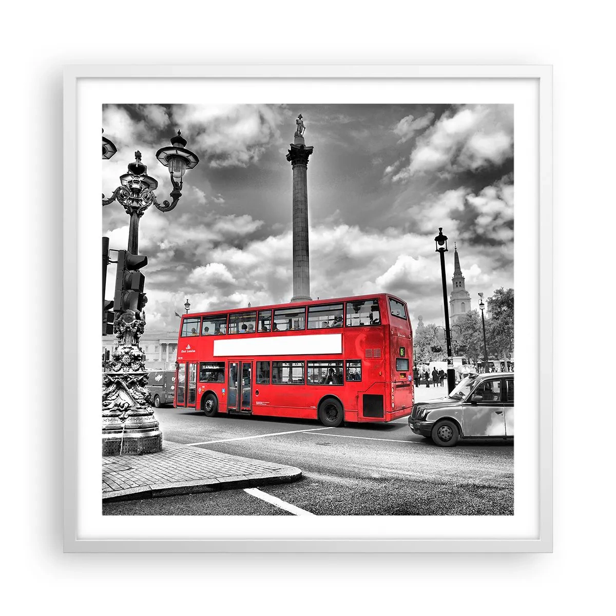 Plakat i hvid ramme - Byens sande livsnerve - 60x60 cm