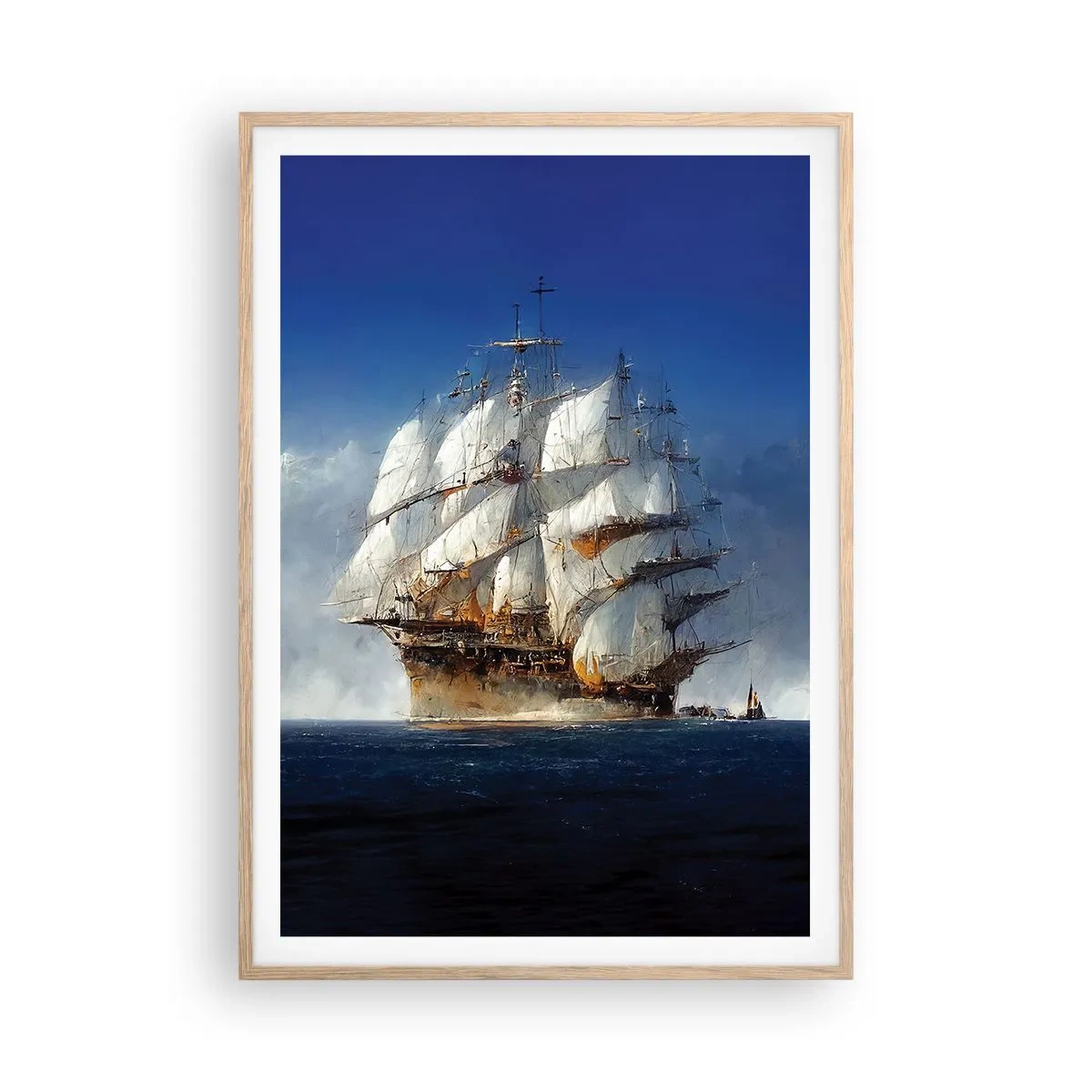 Plakat i ramme af lyst egetræ - Den store herlighed! - 70x100 cm