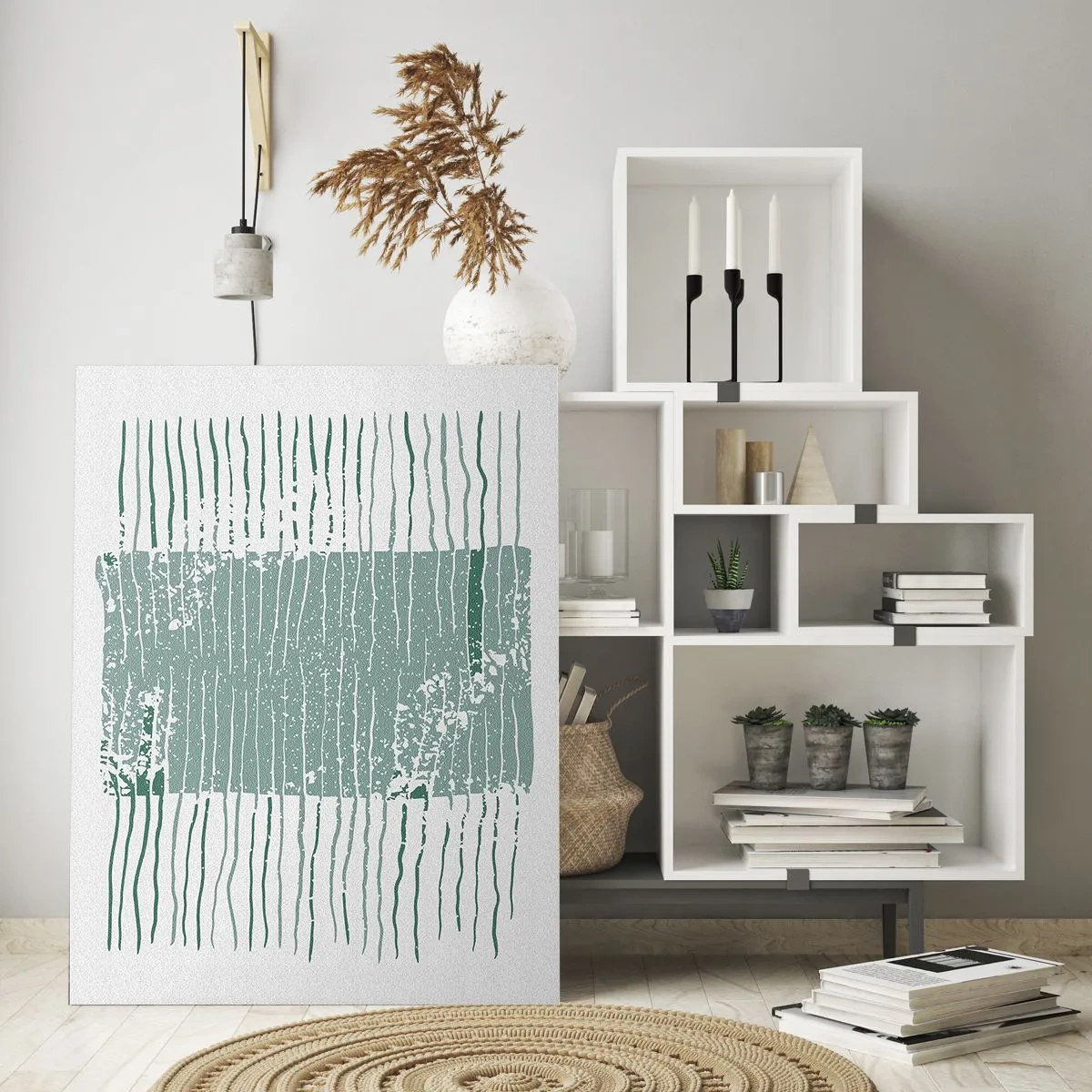 Billede på glas - Marin abstraktion - 80x120 cm