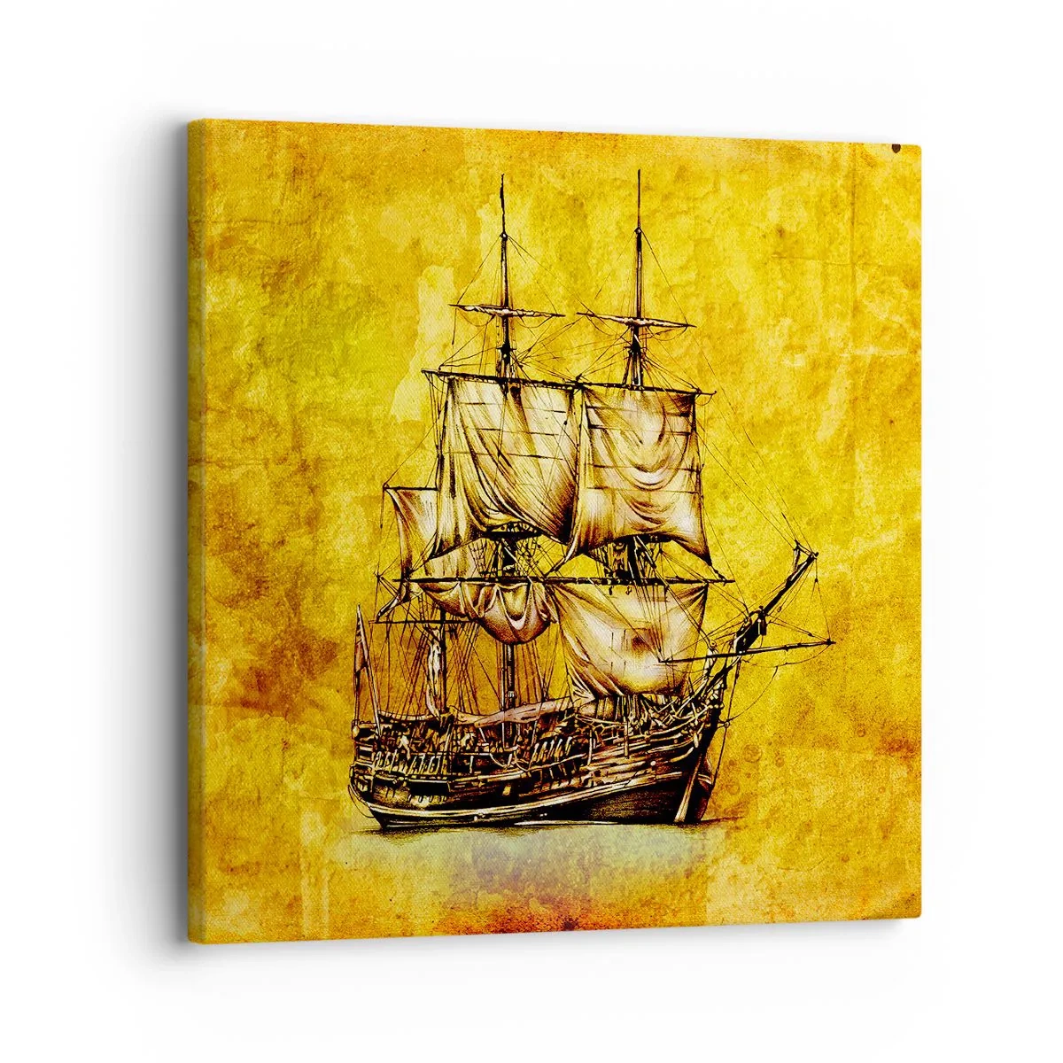 Lærredstryk - Billede på lærred - På vej til Tortuga! - 30x30 cm