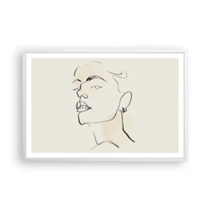 Plakat i hvid ramme - Et stolt blik - 91x61 cm
