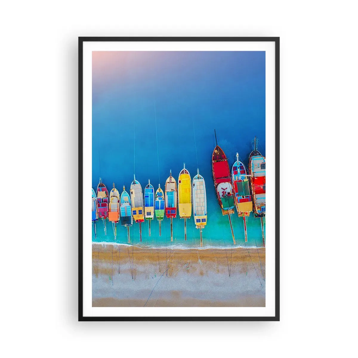 Plakat i sort ramme - Fra et fugleperspektiv - 70x100 cm