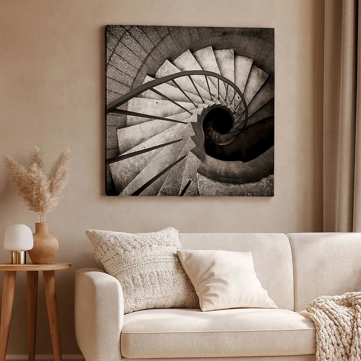 Lærredstryk - Billede på lærred - Op ad trapperne, ned ad trapperne - 30x30 cm