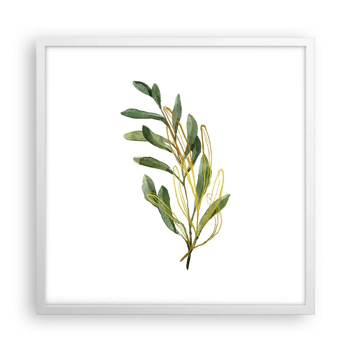 Plakat i hvid ramme - Alt, hvad der er godt - 50x50 cm