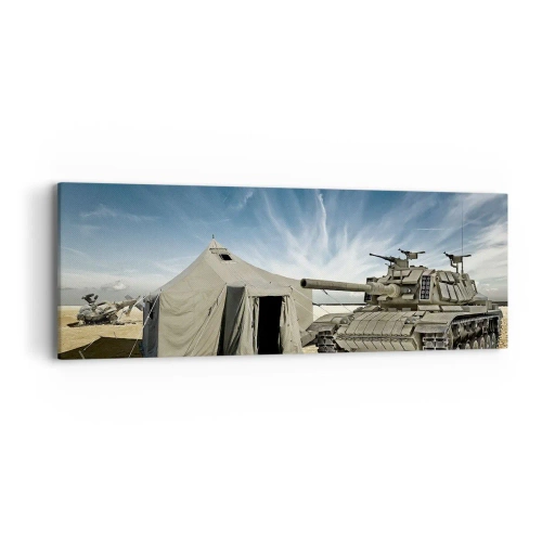 Lærredstryk - Billede på lærred - En militær drøm - 90x30 cm