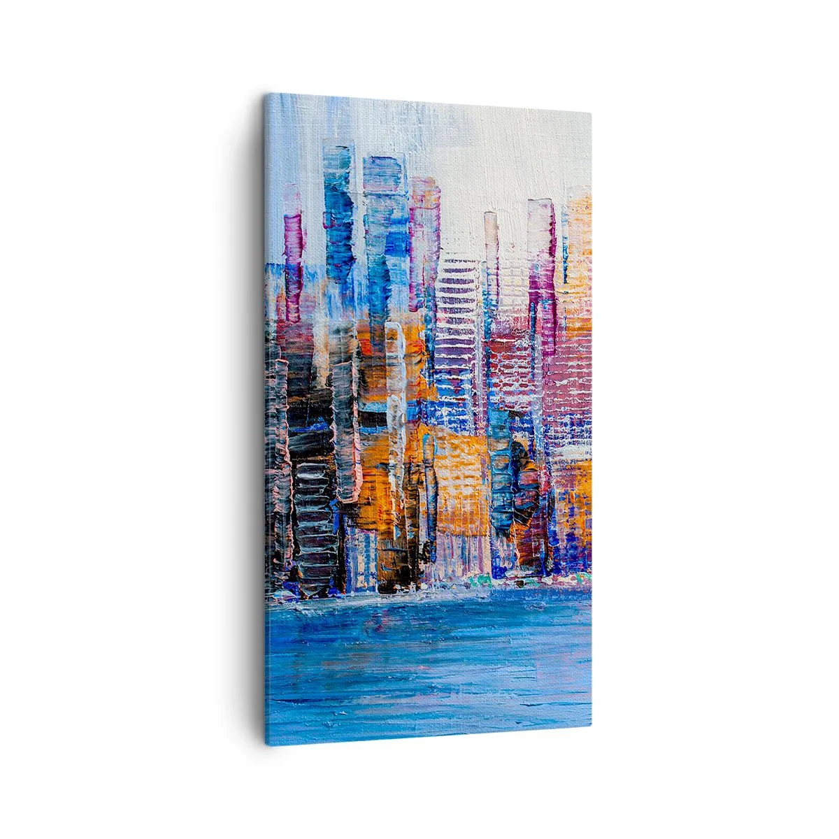 Lærredstryk - Billede på lærred - En glad metropol - 45x80 cm