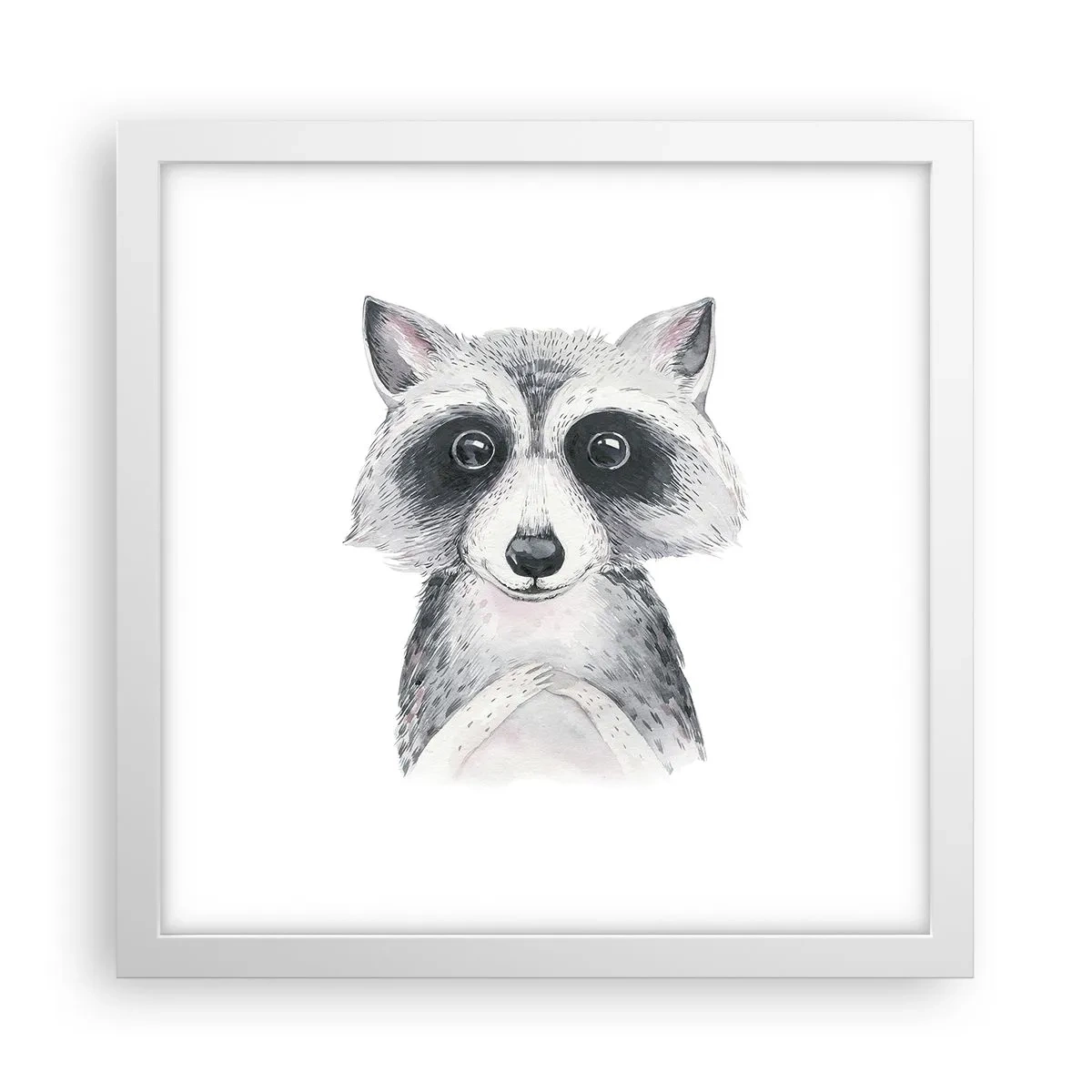 Plakat i hvid ramme - Et øjeblik til at trække på skuldrene - 30x30 cm