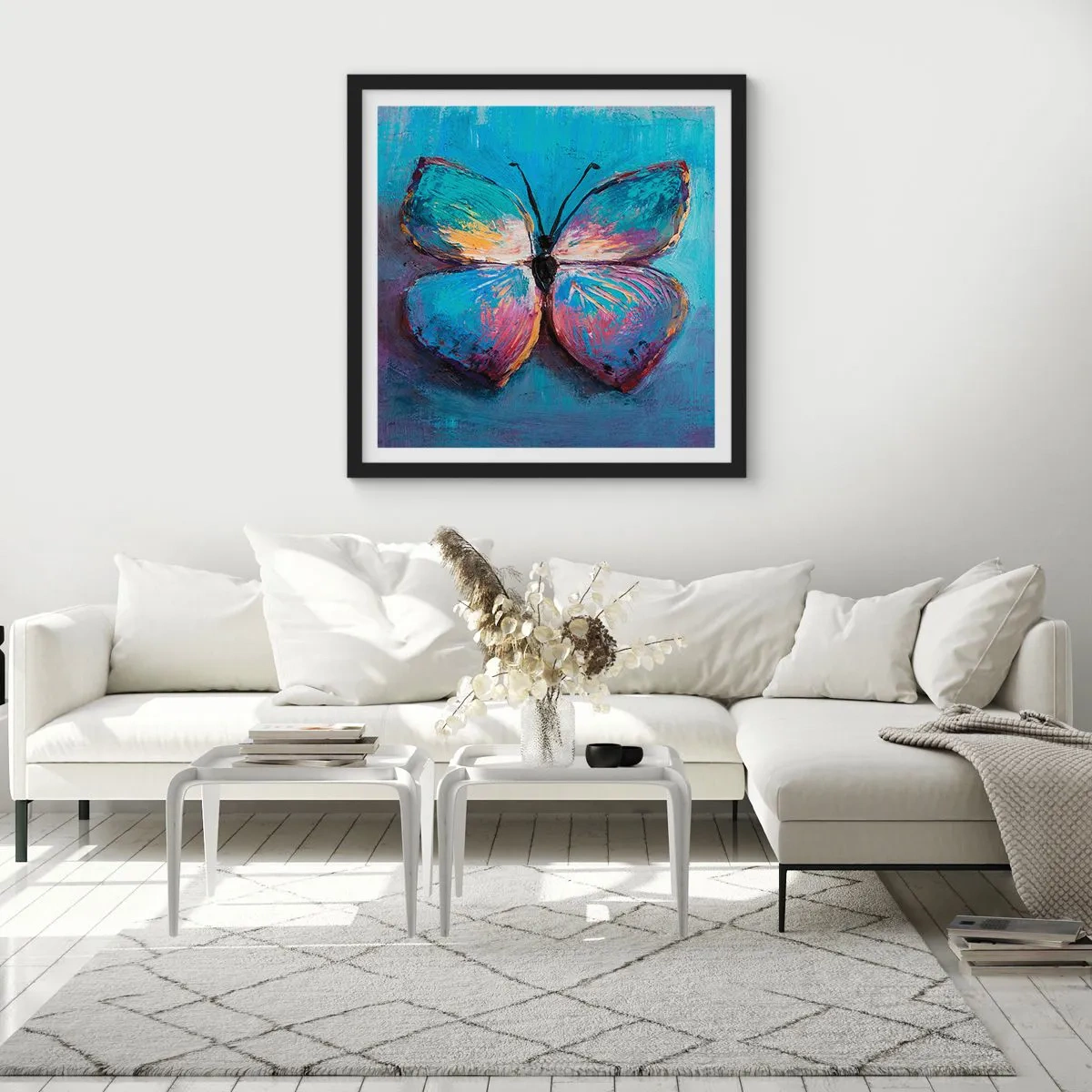 Plakat i sort ramme - I sin fulde pragt - 40x40 cm