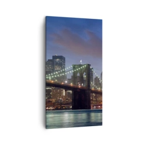 Lærredstryk - Billede på lærred - Lys op om natten - 45x80 cm