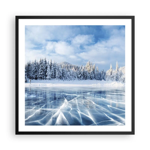 Plakat i sort ramme - En blændende og krystalklar udsigt - 60x60 cm