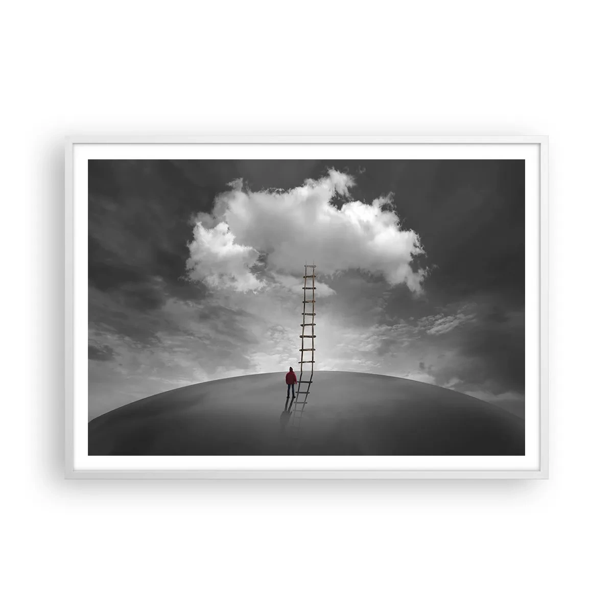 Plakat i hvid ramme - Alt er muligt - 100x70 cm