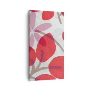 Lærredstryk - Billede på lærred - Blomsterkomposition i pink - 55x100 cm