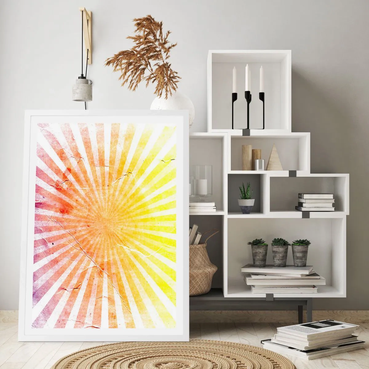 Plakat i hvid ramme - Opgange og nedgange - 50x70 cm