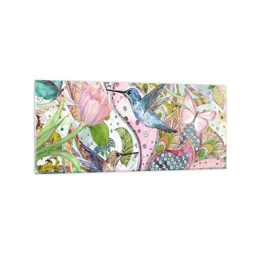 Billede på glas - Forviklet i vinstokkene - 120x50 cm