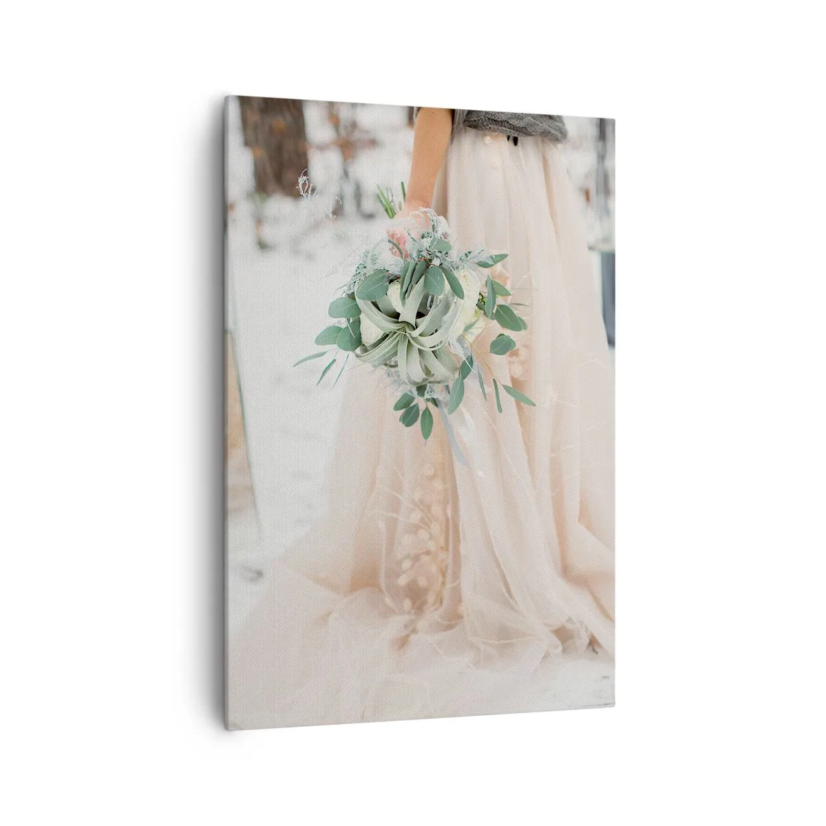 Lærredstryk - Billede på lærred - Og de levede lykkeligt til deres dages ende - 70x100 cm