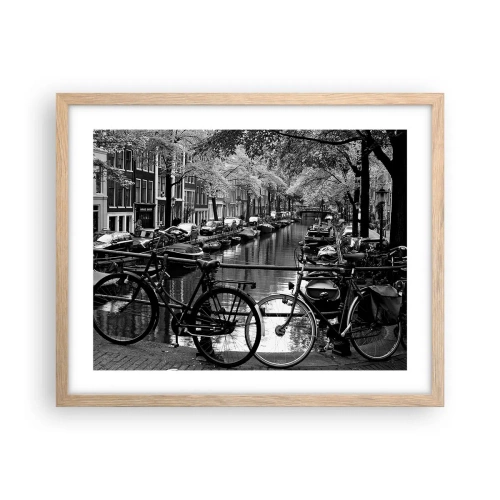 Plakat i ramme af lyst egetræ - En meget hollandsk udsigt - 50x40 cm